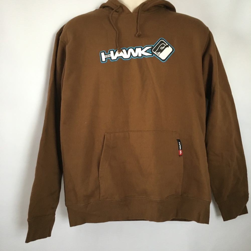 TONY HAWK Men's Hoodie Brown Cotton Blend Size M